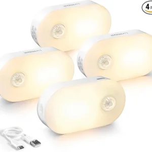 Rechargeable Motion Sensor LED Night Lights (4-Pack)